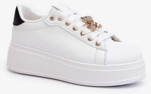 Balti sportbačiai su platforma Step in style