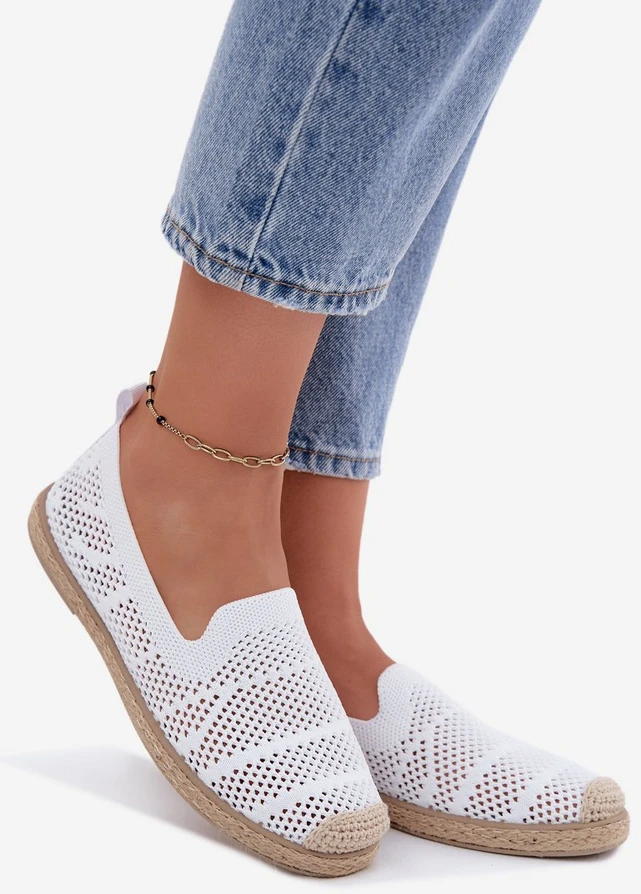 Baltos espadrilės Candessa