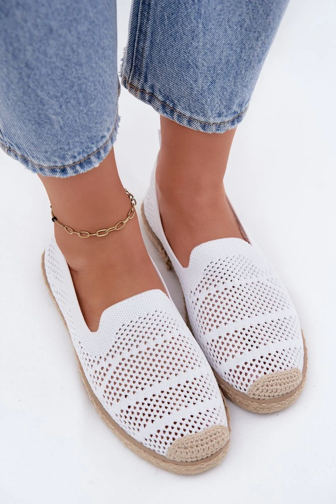 Baltos espadrilės Candessa