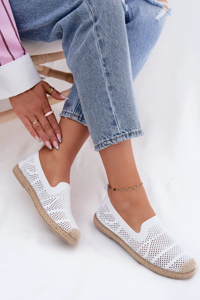 Baltos espadrilės Candessa