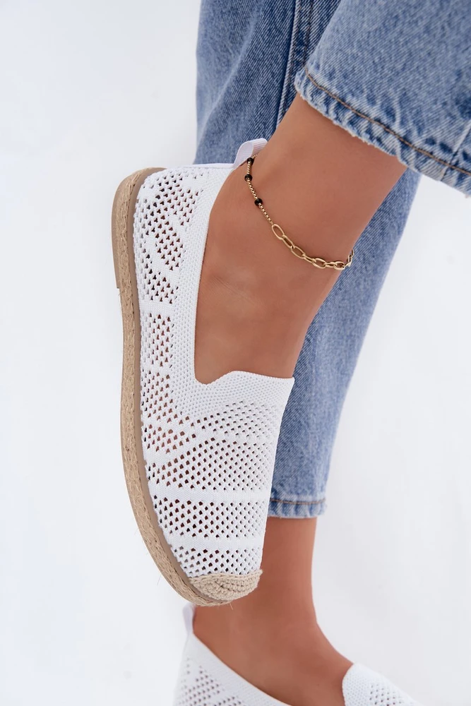 Baltos espadrilės Candessa