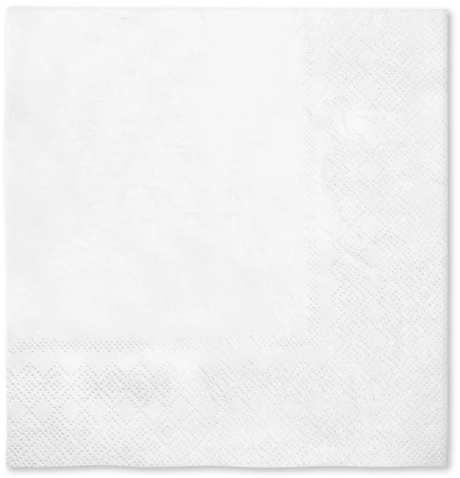 Baltos servetėlės 33 x 33 cm – Vakarėlio dekoracijos