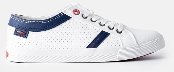 Baltos spalvos vyriški sportiniai bateliai CROSS JEANS
