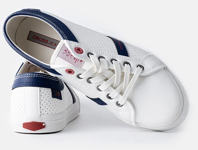 Baltos spalvos vyriški sportiniai bateliai CROSS JEANS