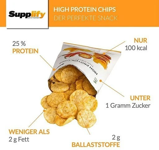 Baltyminiai traškučiai Supplify High Protein 6 × 50 g