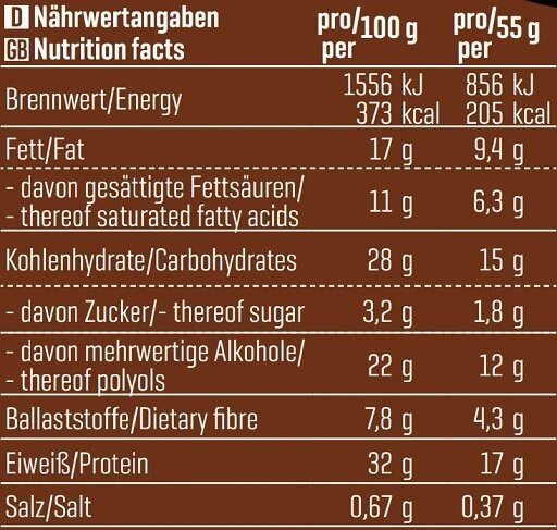 Baltyminis batonėlis Body Attack YAMBAM Crunch 15 × 55 g, Chocolate Brownie