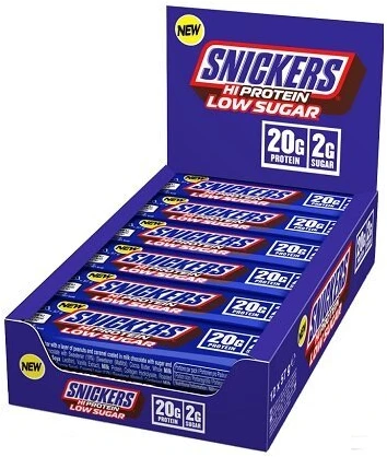 Baltyminis batonėlis Snickers Baltas Low Sugar High Protein 12 × 57 g, baltojo šokolado skonio