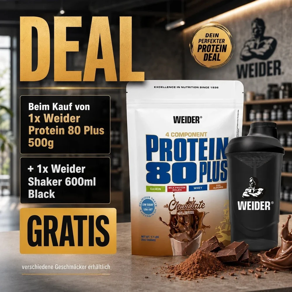 Baltymų milteliai Weider Protein 80 Plus 500g, šokolado skonio