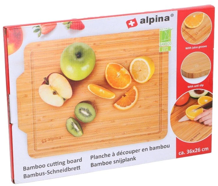 Alpina - bambuko medienos pjaustymo lentelė 36x26 cm
