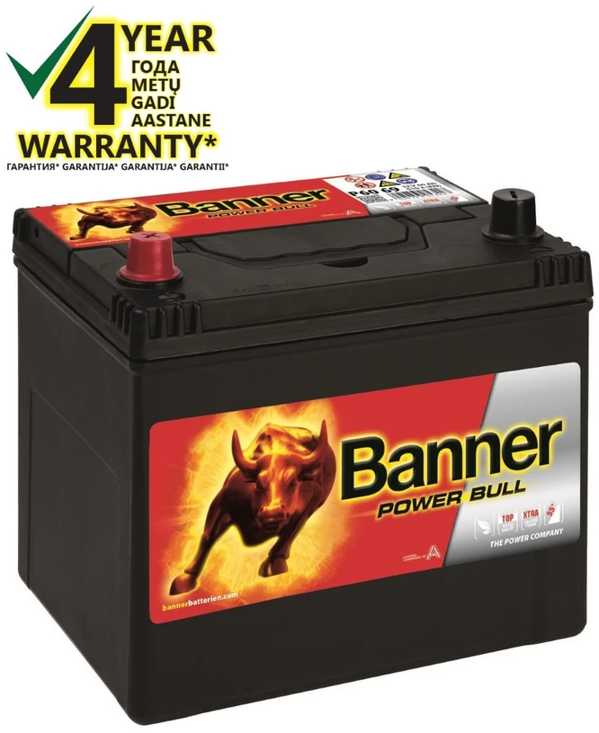 Banner 60 Ah 510A +- 12V Power akumuliatorius 233x173x203/225mm