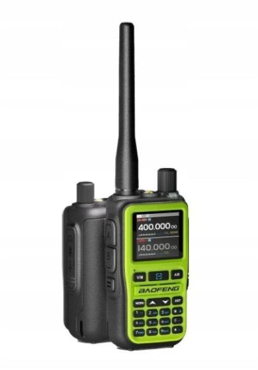 Baofeng UV-5R EU MINI USB-C Bluetooth VHF UHF Aviation Band Žalias Walkie-Talkie