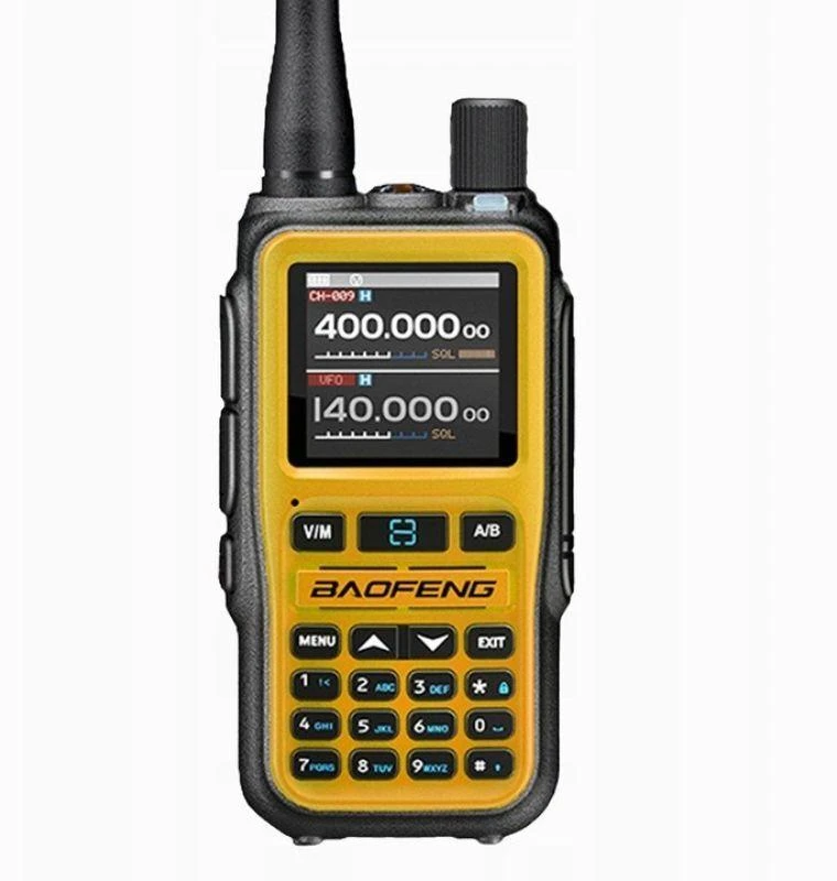 Baofeng UV-5R EU MINI USB-C Bluetooth VHF UHF Aviation Band Oranžinis Walkie-Talkie