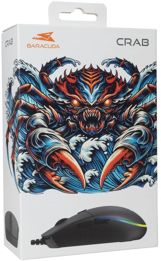 Baracuda Crab juoda žaidimų pelė