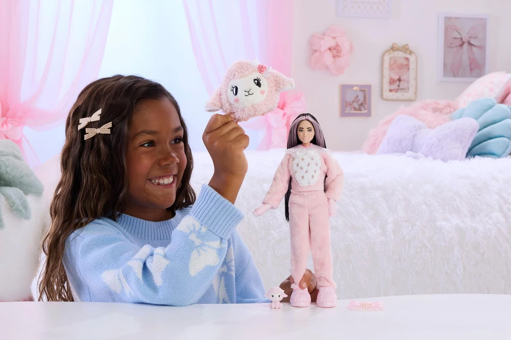 Mattel BARBIE CUTIE REVEAL CARE BEARS SWEET BOWS siurprizų rinkinys – avytė (JJP66)