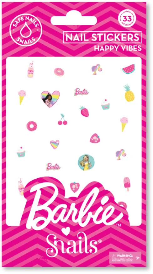Barbie Snails nagų lipdukai, Happy Vibes