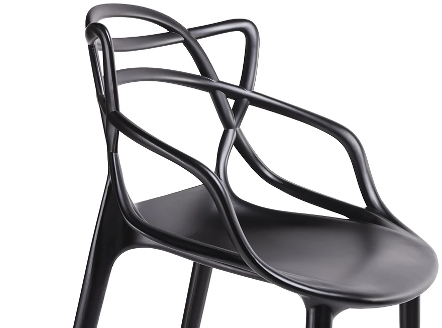 Baro kėdė HILO PREMIUM 75CM, juoda, plastikinė