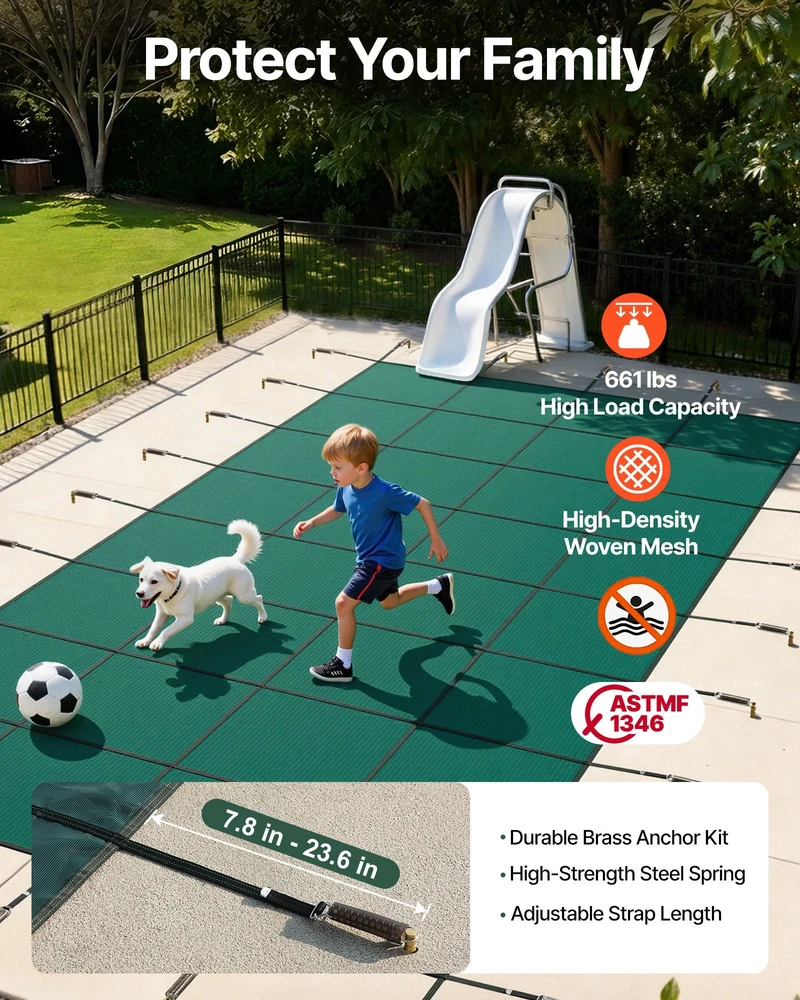 VEVOR Baseino saugos danga 20x40ft stačiakampiui