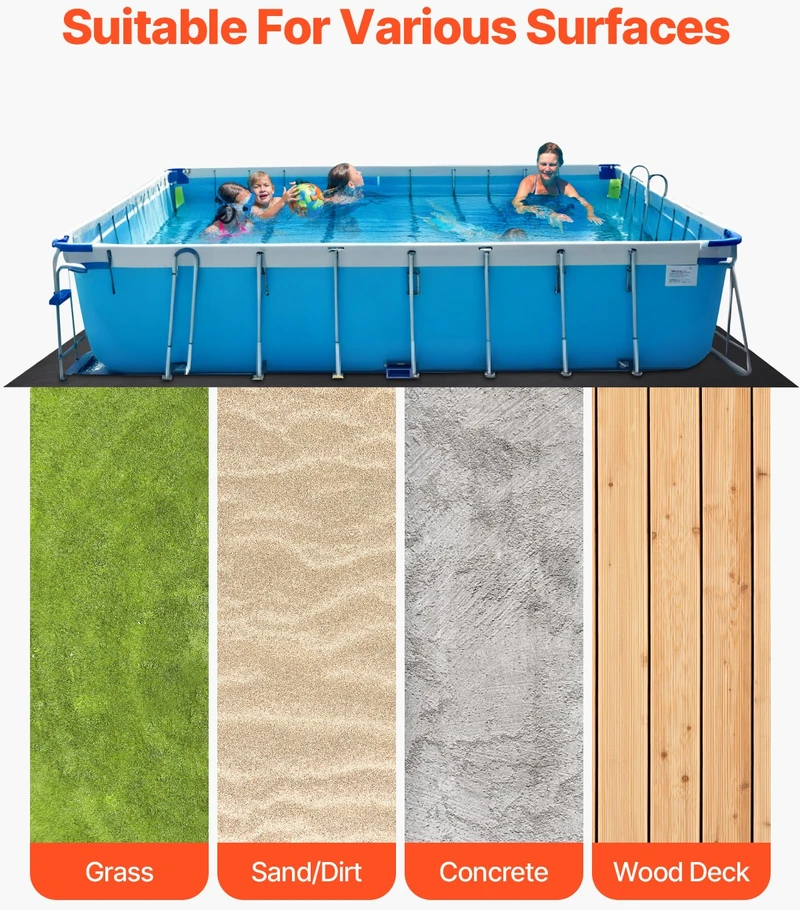 VEVOR Stačiakampis baseino paklotas, 488x975 cm