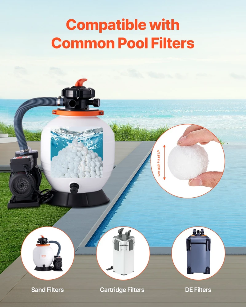 VEVOR Baseinų filtravimo kamuoliukai smėlio filtrams