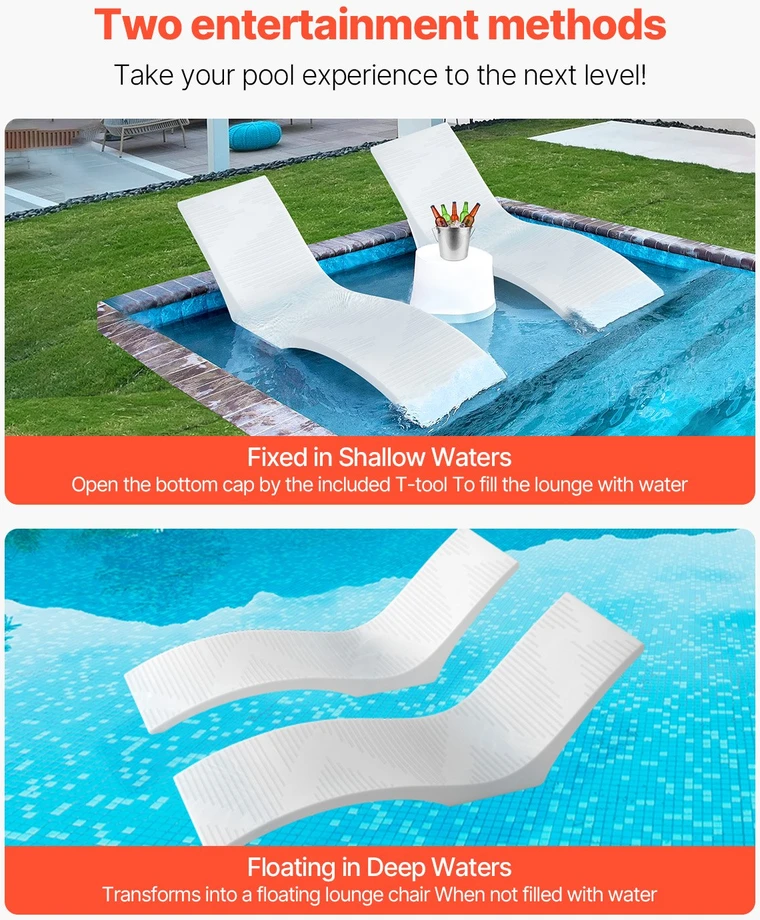 Vevor Baseino gultai 2 vnt poilsio kėdės