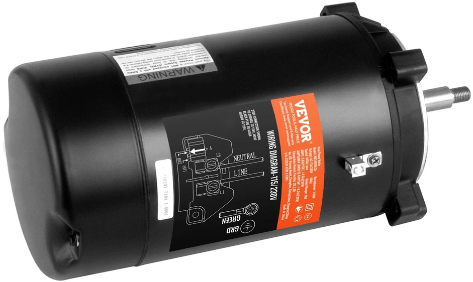 VEVOR 1 AG baseino siurblio variklis 115/230V
