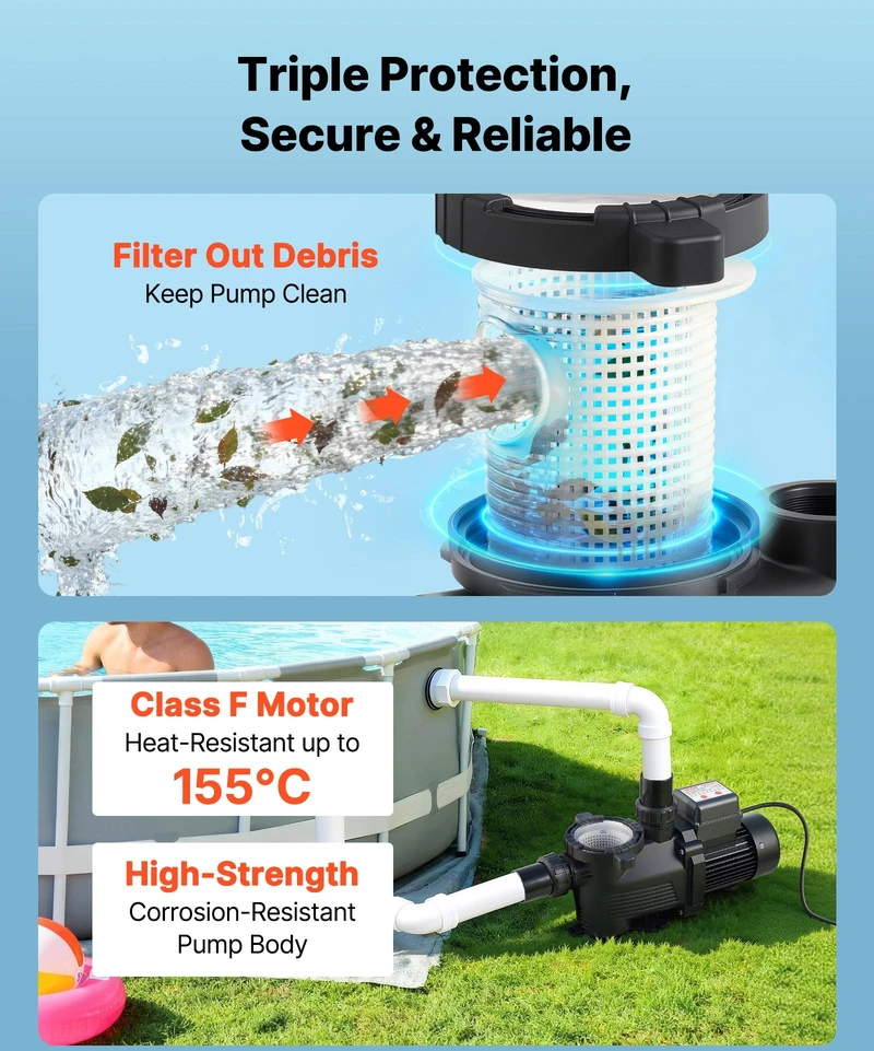VEVOR Baseino siurblys su laikmačiu ir filtru