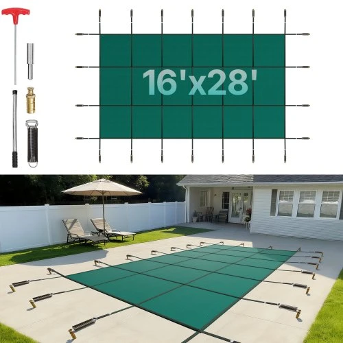 VEVOR Stačiakampis baseino dangtis 4,9 x 8,5 m žalias