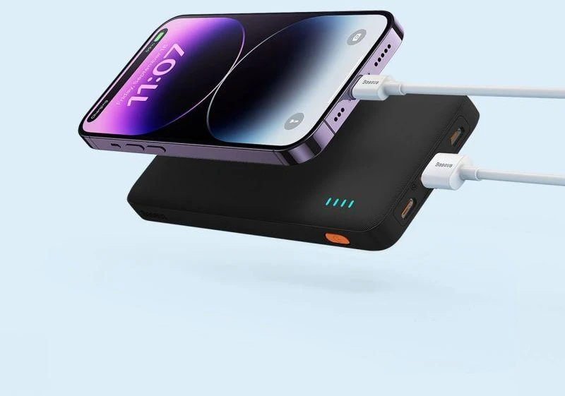 „Baseus Airpow“ greitojo įkrovimo ausinės, 20 W, 30000 mAh, juodas