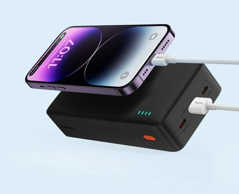 „Baseus Airpow“ greitojo įkrovimo ausinės, 20 W, 30000 mAh, juodas