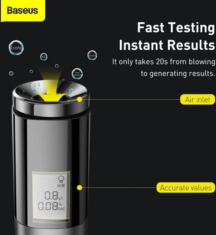 Alkotesteris Baseus Digital Alcohol Tester CRCX-01