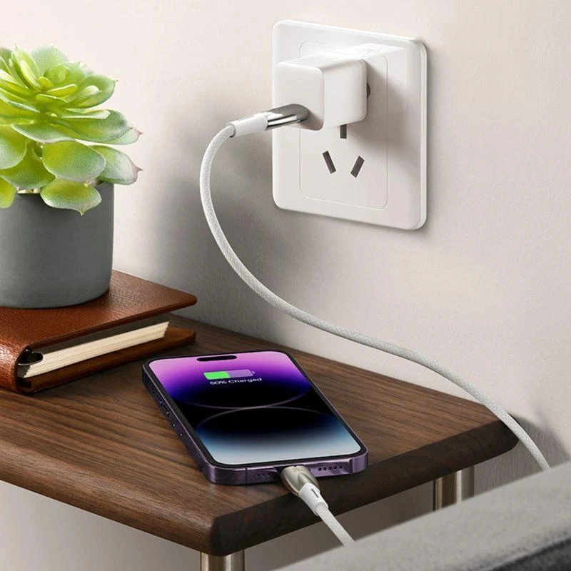 USB-C laidas, skirtas Lightning Baseus Glimmer Series, 20W, 2m (juodas)