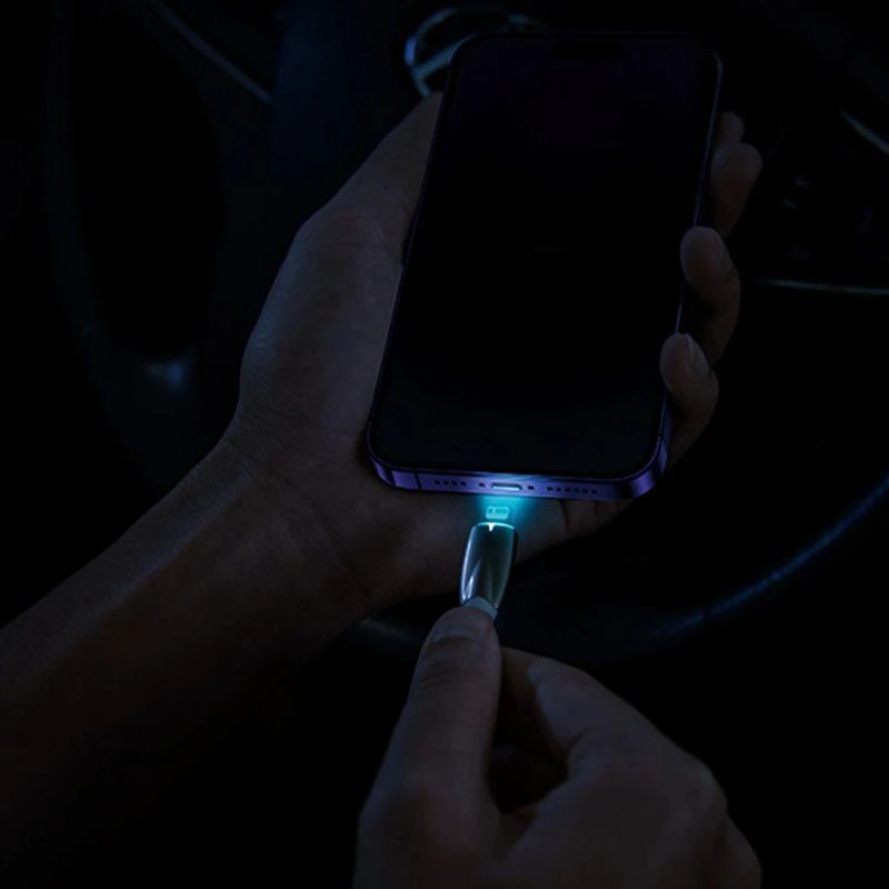 USB-C laidas, skirtas Lightning Baseus Glimmer Series, 20W, 2m (juodas)
