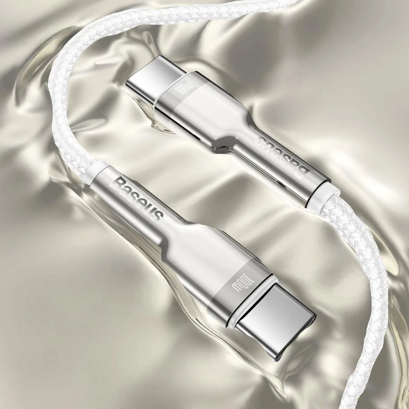 Baseus Cafule USB-C - USB-C laidas 100W 2m - Baltas