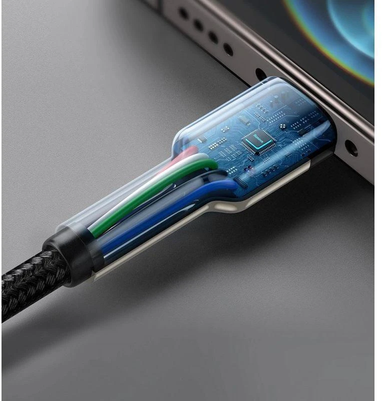 Baseus Cafule USB-C į Lightning kabelis PD 20W 1m - Juodas