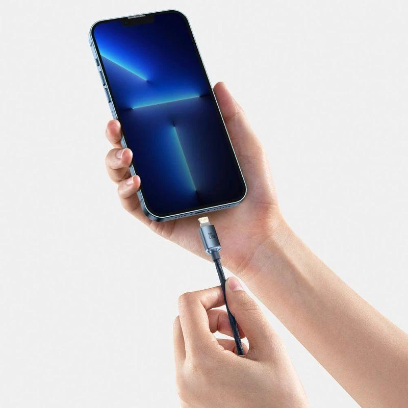 Ausinės Baseus CAJY000301 Lightning - USB-C PD QC laidas 20W 480Mb/s 2m - juodas