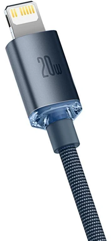 Ausinės Baseus CAJY000301 Lightning - USB-C PD QC laidas 20W 480Mb/s 2m - juodas