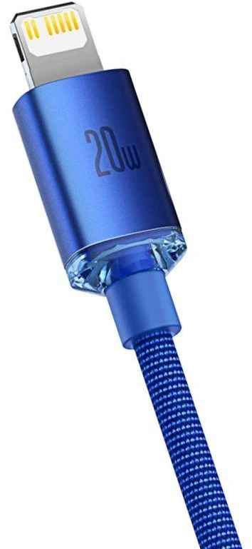 Ausinės Baseus CAJY000303 Lightning - USB-C PD laidas 20W 480Mb/s 2m - mėlynas