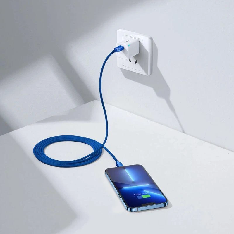 Ausinės Baseus CAJY000303 Lightning - USB-C PD laidas 20W 480Mb/s 2m - mėlynas