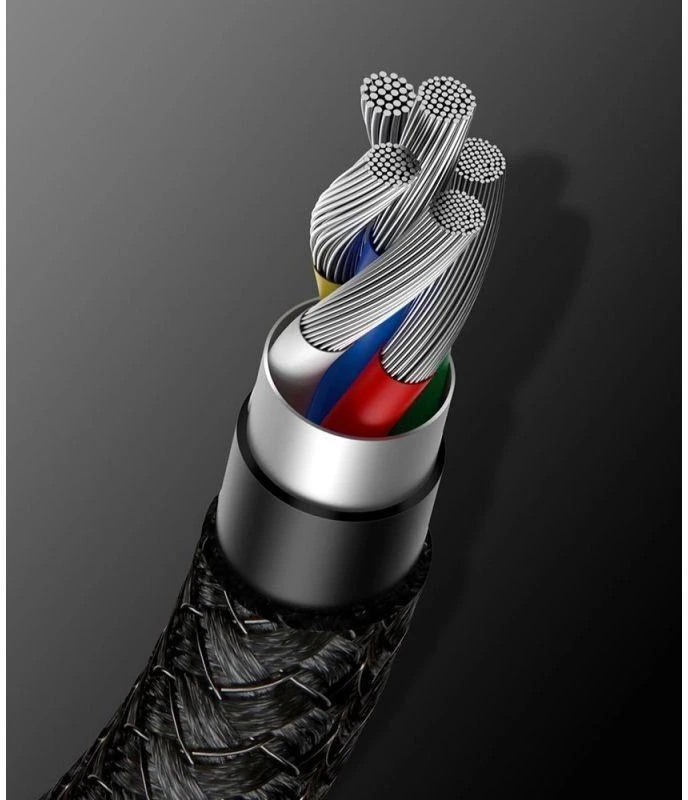 „Baseus Tungsten Gold“ greito įkrovimo duomenų kabelis Type-C į Type-C 100W 2m Juodas (Juodas)