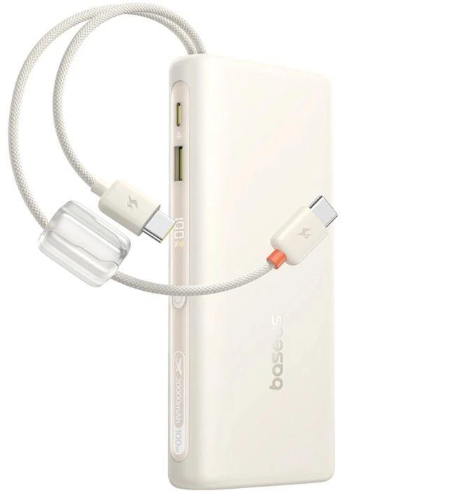 Baseus EnerFill FC41 20000 mAh USB-C 100W smėlio spalva