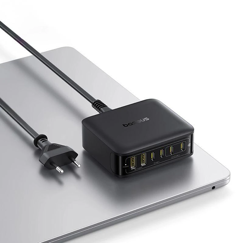 Baseus Įkrovimo stotelė EnerFill FH21 120W 2xUSB-A + 4xUSB-C 1.5m, juoda