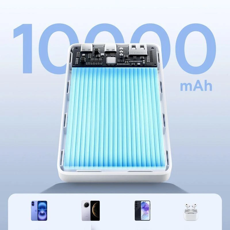 Baseus EnerFill FP21 10000 mAh USB-A USB-C 22.5W balta