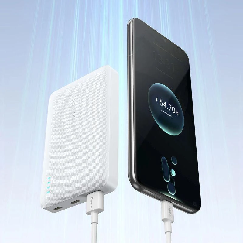 Baseus EnerFill FP21 10000 mAh USB-A USB-C 22.5W balta