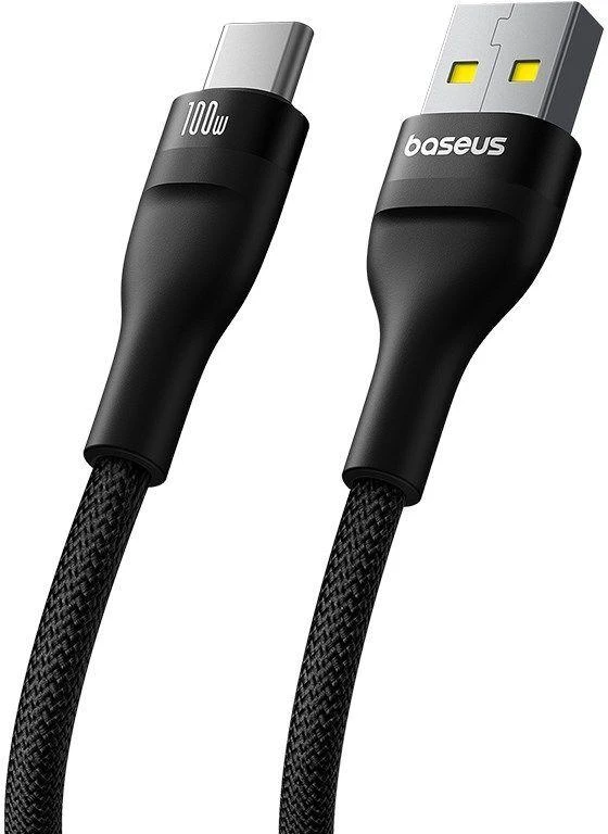 Įkrovimo kabelis Baseus Flash 2 USB į USB-C 100W, 2m (juodas)