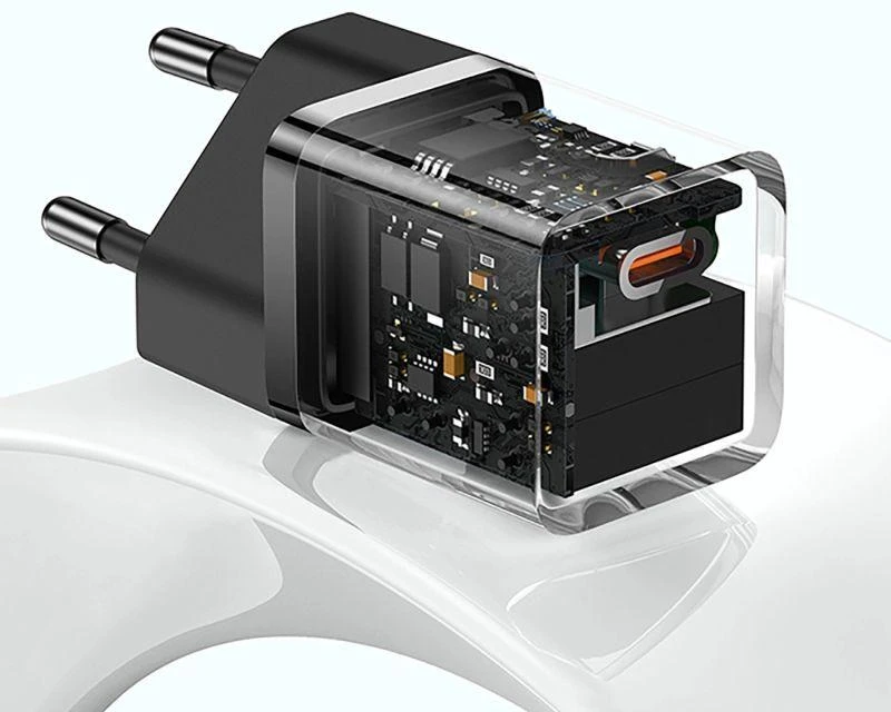 Baseus GaN5 30W su kablem 100W USB-C do USB-C - juoda