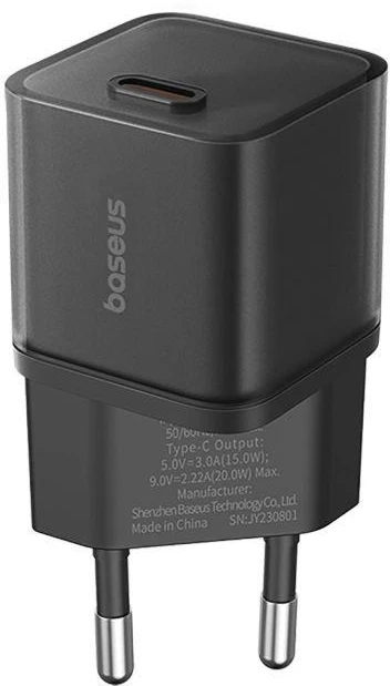 Baseus GAN5S P10162503113-00 Mains Charger PD 20 W Juodas