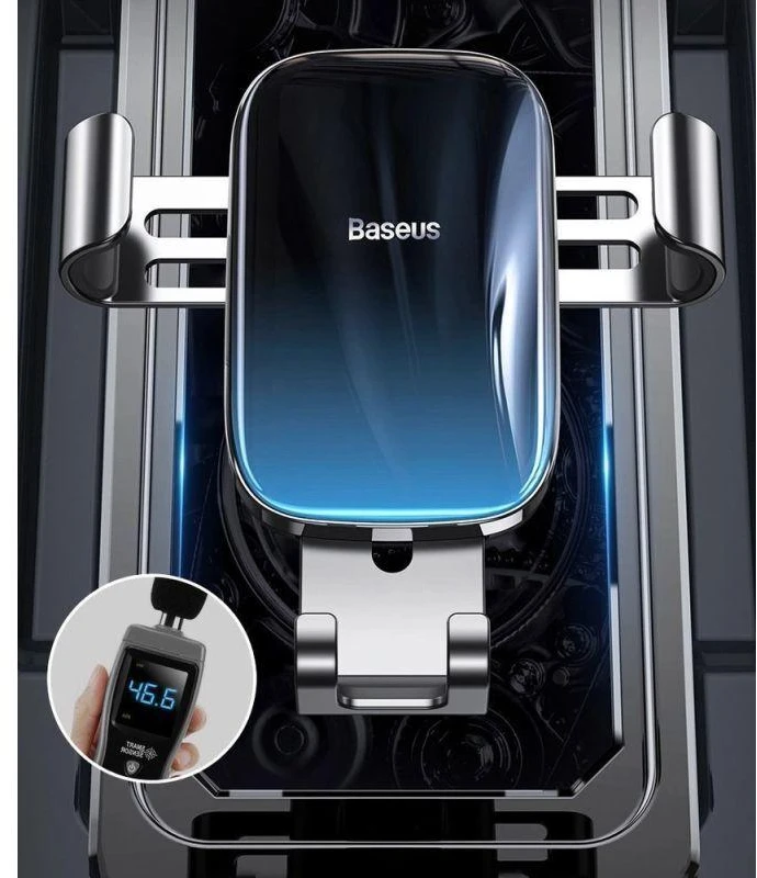 Baseus Glaze Gravity automobilinis telefono laikiklis į groteles - Juodas