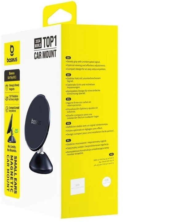 Baseus Automobilinis magnetinis laikiklis telefonams GoTrip DC1, juodas