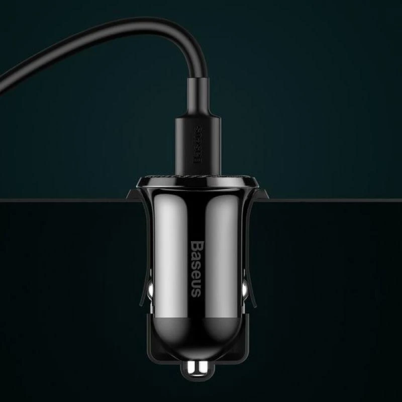 Automobilinis įkroviklis Baseus Grain Pro 2x USB 4.8A - Juodas