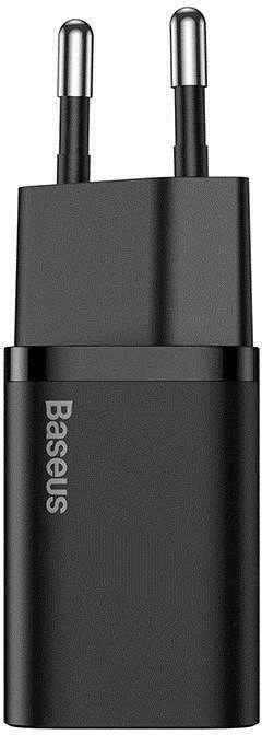 Baseus Sieninis įkroviklis Super Si 20W USB-C QC3.0 PD, juodas